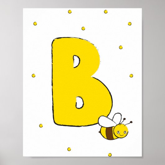 Bee Cute Cartoon Kinder Baby Poster (Voorkant)
