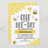 Bee-dag eerste uitnodiging tot geboorte (Voorkant / Achterkant)