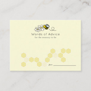 Bee Daisy Geel Baby shower Advies Kaarten