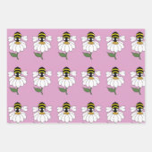 Bee Daisy Wrapping Paper Set (Voorkant)