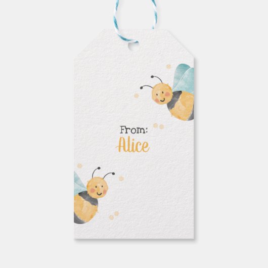 Bee dank u cadeau Label Cadeaulabel (Achterkant)