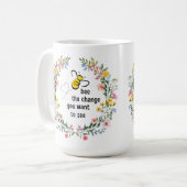 Bee de Change Inspirerend Coffee Mok (Voorkant links)