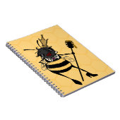 BEE DE LA REINE CUTE AVEC CARNET SPIRAL HONEYCOMB (Côté Droit)