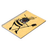 BEE DE LA REINE CUTE AVEC CARNET SPIRAL HONEYCOMB (Côté gauche)