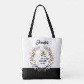 Bee de Verandering Gepersonaliseerde Canvas tas (Achterkant)