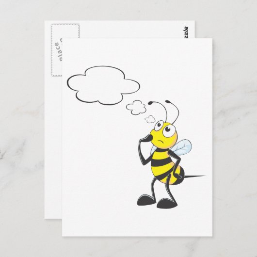 Bee denking briefkaart (Voorkant / Achterkant)
