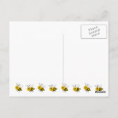 Bee Design Baby shower Bedankt Briefkaart (Achterkant)