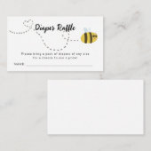 Bee Diaper Raffle Baby shower Informatiekaartje (Voorkant / Achterkant)