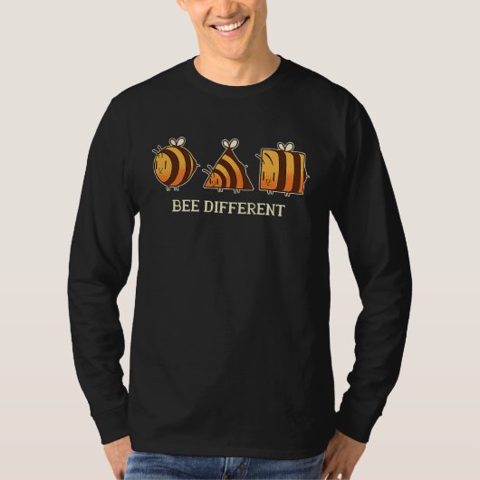 Bee different  unique retro Beekeeper and Bee T-shirt (Voorkant)