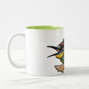 Bee Eater Bird Tweekleurige Koffiemok