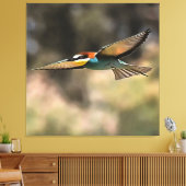 Bee Eater in vlucht Realistisch Kunstwerk Canvas Afdruk (Insitu (Woonkamer))