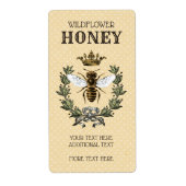 Bee en Crown Honey Jar 4 Etiket (Voorkant)