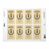 Bee en Crown Honey Jar 4 Etiket (Full Sheet)