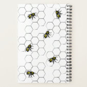Bee en Honeycomb Faux Burlap | Monogram Planner (Achterkant)