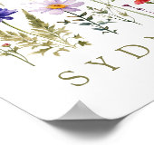  Bee en Wild Flowers modern Poster (Hoek)