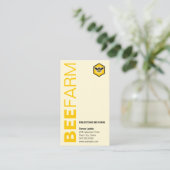 BEE Farm Logo Typographie Carte de visite vertical (Debout devant)