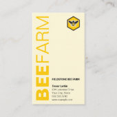BEE Farm Logo Typographie Carte de visite vertical (Devant)