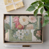 Bee Floral  anjer sinaasappel decoupage Tissuepapier (Geschenk)