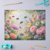 Bee Floral anjer sinaasappel decoupage Tissuepapier (Craft)