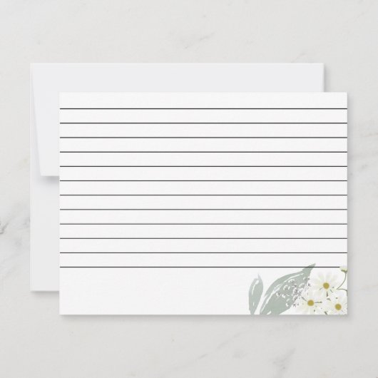 Bee Floral | Carte de recette de Baby Shower (Dos)