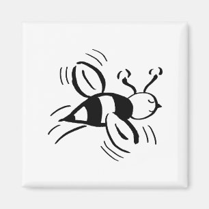 Bee Free - Black and White beroemd gemaakt door Cu Magneet