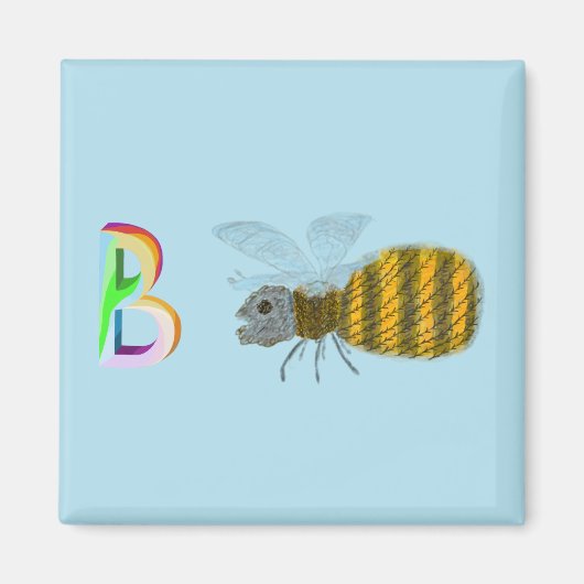 Bee Fridge Magnet Magneet (Voorkant)