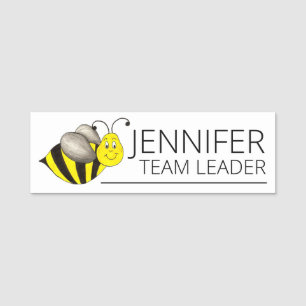 Bee Gele Bumblebee Honeybee Insect Bug Naamplaatje