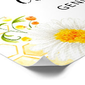 Bee gender onthullen welkomstbord poster (Hoek)