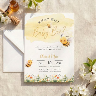 Bee Gender Reveal • What Will Baby Bee Kaart