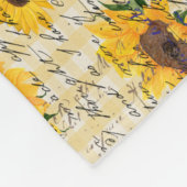 Bee Gnome Sunflower Fleece Deken (Hoek)