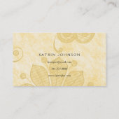 Bee Gold Honeycomb Beehive Vip Visitekaartje (Achterkant)