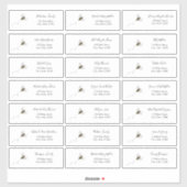 Bee Guest Address Envelope Sticker (Vel)