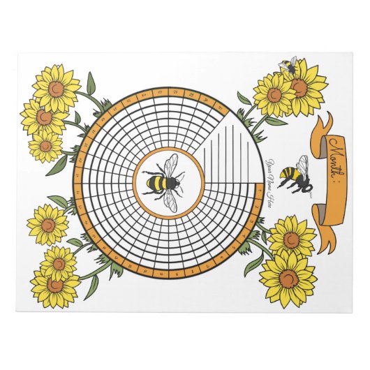 Bee Habit Tracker Custom Notitieblok (Voorkant)