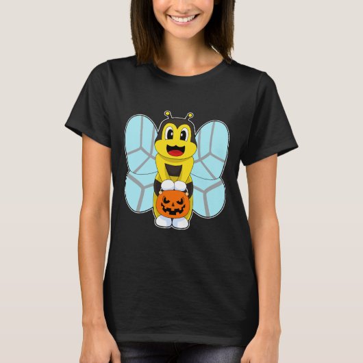 Bee Halloween pompoen T-shirt (Voorkant)