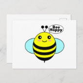 Bee Happy 3 Briefkaart (Voorkant / Achterkant)