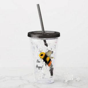 Bee Happy Acrylic Tumbler Acryl Drinkbeker