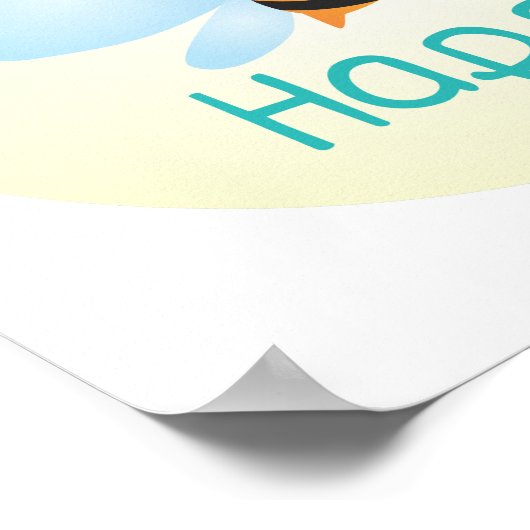 Bee Happy Baby Print (Hoek)