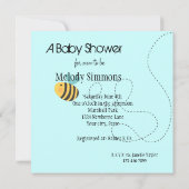 Bee Happy Baby shower Kaart (Achterkant)