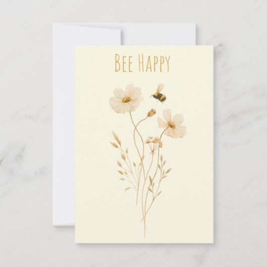 Bee Happy Bedankkaart (Voorkant)