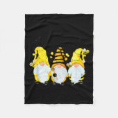 Bee Happy Bee Gnome Spring  Fleece Deken (Voorkant)