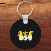 Bee Happy Bee Gnome Spring Sleutelhanger (Voorkant)