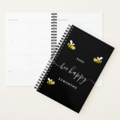 Bee Happy Black Leuke Bumble Bijen Monogram 2025 Planner (Display)