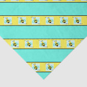 "Bee Happy" Blue Bands Tissuepapier (Detail)