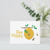 Bee Happy Briefkaart (Staand voorkant)