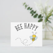 Bee Happy Briefkaart (Staand voorkant)