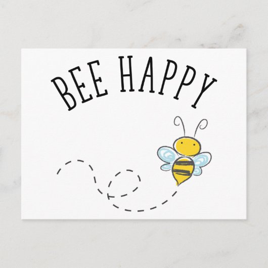 Bee Happy Briefkaart (Voorkant)