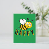 Bee Happy Briefkaart (Staand voorkant)