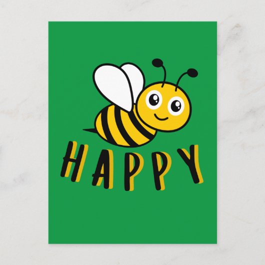 Bee Happy Briefkaart (Voorkant)