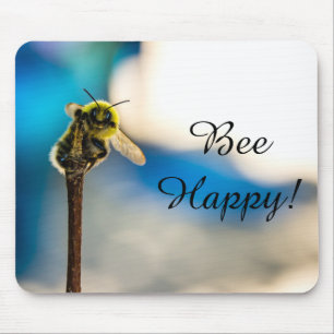 Bee Happy Bumblebee Mousepad Muismat