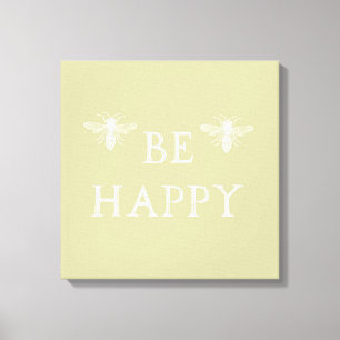 Bee Happy Canvas Afdruk